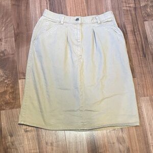 Vintage 90s L.L.Bean khaki skirt 100% cotton size M